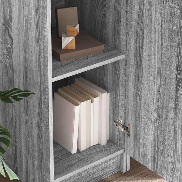 vidaXL Asztal 2 pcs Sz&uuml;rke Sonoma