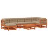 vidaXL Kerti lounge szett ARAKIL 8 pcs Viaszbarna T&ouml;m&ouml;r Fenyőfa