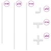 vidaXL PVC Cső 29 pcs Feh&eacute;r PP &eacute;s PE