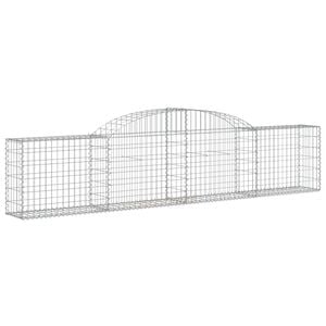 vidaXL &iacute;ves horganyzott vas gabion kos&aacute;r 300 x 30 x 60/80 cm