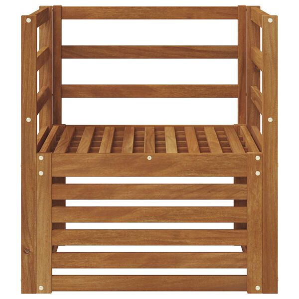 vidaXL K&uuml;lt&eacute;ri kanap&eacute; szett Term&eacute;szetes 67 x 63 x 73 cm T&ouml;m&ouml;r Ak&aacute;cfa