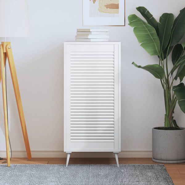 vidaXL fehér tömör fenyőfa lamellás szekrényajtó 99,3 x 49,4 cm