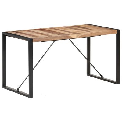 vidaXL tömör fa étkezőasztal paliszander felülettel 140 x 70 x 75 cm