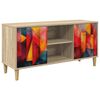 vidaXL TV szekr&eacute;ny HEESCH 102 x 33 x 50 cm Sonoma Szerelt Fa