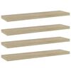 vidaXL 4 db sonoma t&ouml;lgy sz&iacute;nű szerelt fa k&ouml;nyvespolc 40 x 10 x 1,5 cm
