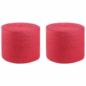 vidaXL 2 db 2 mm Piros 100% Tossa kender
