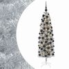 vidaXL Karcs&uacute; műkar&aacute;csonyfa g&ouml;mb&ouml;kkel 180 cm 300 LED Meleg feh&eacute;r