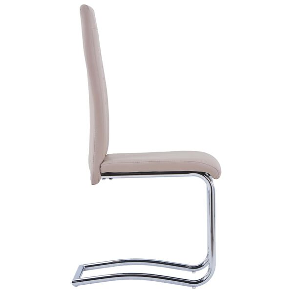 vidaXL 2 db k&aacute;v&eacute;sz&iacute;nű műbőr sz&aacute;nk&oacute;talpas &eacute;tkezősz&eacute;k