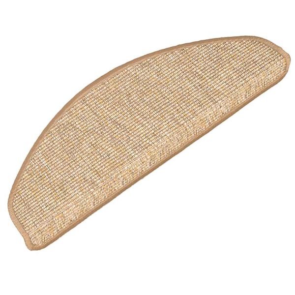 vidaXL 15 db vil&aacute;gosbarna, f&eacute;lk&ouml;r alak&uacute;, nagy l&eacute;pcsőszőnyeg 65 x 21 x 4 cm