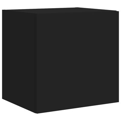 vidaXL fekete fali TV-szekrény LED-világítással 40,5x35x40 cm
