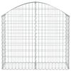 vidaXL íves horganyzott vas gabion kosár 100x30x80/100 cm