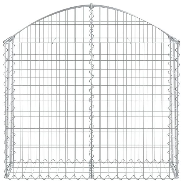 vidaXL íves horganyzott vas gabion kosár 100x30x80/100 cm