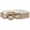 vidaXL Kerti Kanap&eacute; Szett 13 db 9-&Uuml;lőhelyek sz&aacute;ma Beige &eacute;s kr&eacute;m
