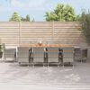 vidaXL 11 r&eacute;szes sz&uuml;rke polyrattan kerti &uuml;lőgarnit&uacute;ra p&aacute;rn&aacute;kkal
