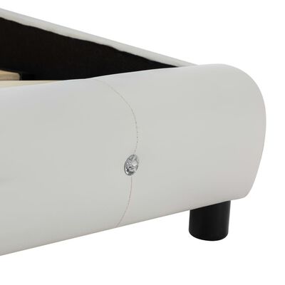 vidaXL fehér műbőr ágykeret 160 x 200 cm