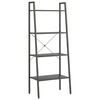 vidaXL 4 szintes fekete &aacute;ll&oacute;polc 56 x 35 x 140 cm