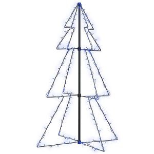 vidaXL 160 LED-es belt&eacute;ri/k&uuml;lt&eacute;ri k&uacute;p alak&uacute; kar&aacute;csonyfa 78 x 120 cm