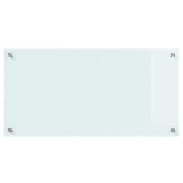 vidaXL Konyhai splashback Feh&eacute;r 80 x 40 cm edzett &uuml;veg