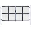 vidaXL sz&uuml;rke horganyzott ac&eacute;l h&aacute;l&oacute;s kerti kapu 300 x 150 cm