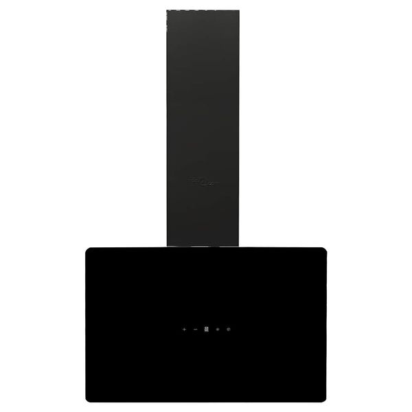 vidaXL fekete ac&eacute;l &eacute;s edzett &uuml;veg fali p&aacute;raelsz&iacute;v&oacute; 60 cm