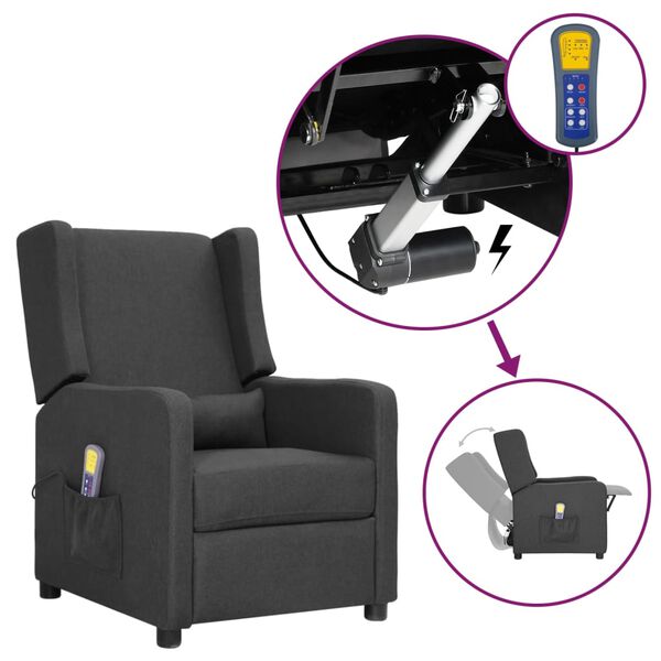 vidaXL s&ouml;t&eacute;tsz&uuml;rke sz&ouml;vet fel&aacute;ll&aacute;st seg&iacute;tő massz&aacute;zsfotel