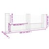 vidaXL U-alakú vas gabionkosár 3 oszloppal 260 x 20 x 100 cm