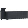 vidaXL antracit ac&eacute;l kerekes t&aacute;rol&oacute; 6 szemeteskuk&aacute;hoz 414x79x117 cm