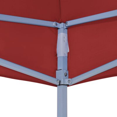 vidaXL burgundi vörös tető partisátorhoz 2 x 2 m 270 g/m²