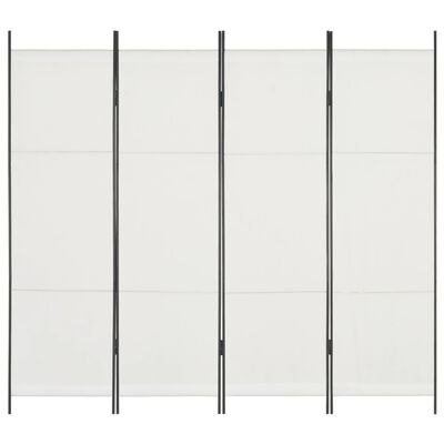 vidaXL fehér 4 paneles paraván 200 x 180 cm