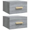 vidaXL 2 db sz&uuml;rke sonoma falra szerelhető &eacute;jjeliszekr&eacute;ny 35x35x20 cm