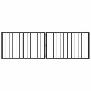 vidaXL Kutya Kapu 2 db Fekete 100 x 60 cm Horganyzott Ac&eacute;l