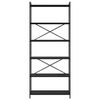 vidaXL K&ouml;nyvespolc Fekete t&ouml;lgy 40 x 30 x 85 cm Faanyag