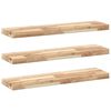 vidaXL 3 db kezeletlen t&ouml;m&ouml;r ak&aacute;cfa f&uuml;ggőpolc 80 x 20 x 4 cm