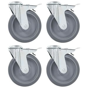 vidaXL 4 db h&aacute;tfuratos &ouml;nbe&aacute;ll&oacute; g&ouml;rgő dupla f&eacute;kkel 125 mm