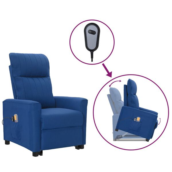 vidaXL k&eacute;k sz&ouml;vet fel&aacute;ll&aacute;st seg&iacute;tő massz&aacute;zsfotel