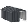 vidaXL antracit horganyzott ac&eacute;l kutyah&aacute;z 116,5x153x81,5 cm
