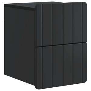 vidaXL Fali &eacute;jjeli szekr&eacute;ny Fekete 33 x 34,5 x 43 cm Szerelt Fa