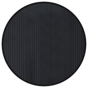 vidaXL kerek fekete bambusz szőnyeg 60 cm