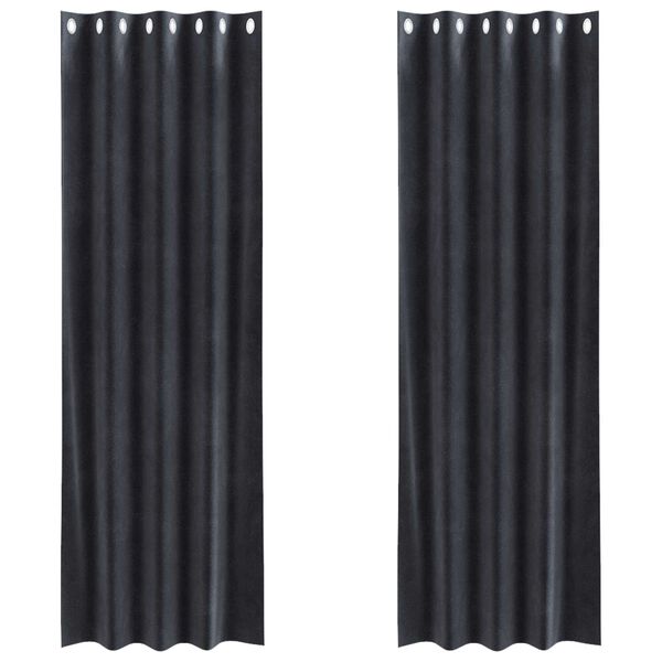 vidaXL S&ouml;t&eacute;t&iacute;tő f&uuml;gg&ouml;ny&ouml;k 2 pcs S&ouml;t&eacute;tsz&uuml;rke 140 x 245 cm B&aacute;rsony
