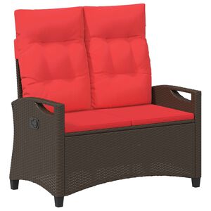 vidaXL Kerti pad Barna &eacute;s Piros 105 x 60 x 112 cm Ac&eacute;l &eacute;s poli&eacute;szter