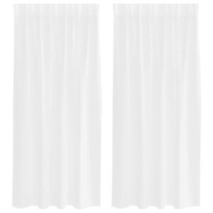 vidaXL Voile F&uuml;gg&ouml;ny f&uuml;gg&ouml;ny&ouml;kkel 2 pcs Feh&eacute;r 175 x 140 cm Poli&eacute;szter