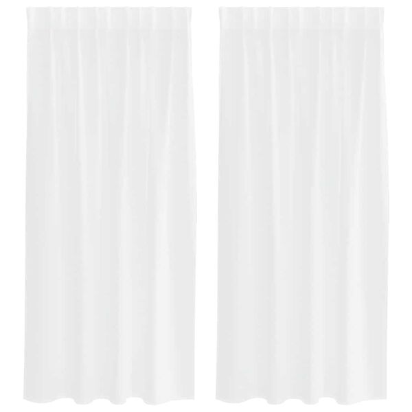 vidaXL Voile F&uuml;gg&ouml;ny f&uuml;gg&ouml;ny&ouml;kkel 2 pcs Feh&eacute;r 175 x 140 cm Poli&eacute;szter