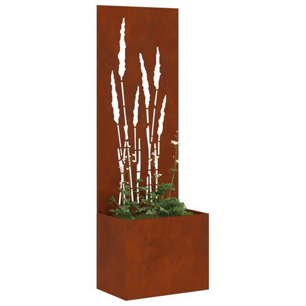 vidaXL Kertv&eacute;dő v&aacute;szon Rozsd&aacute;s 50 x 140 cm időj&aacute;r&aacute;s&aacute;ll&oacute; ac&eacute;l