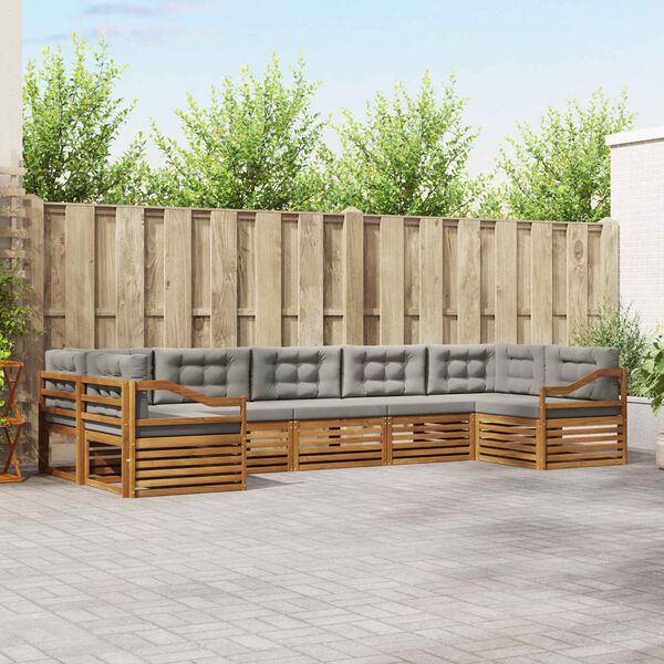 vidaXL &Uuml;lőgarnit&uacute;r&aacute;k 7 pcs Term&eacute;szetes &eacute;s Vil&aacute;gossz&uuml;rke T&ouml;m&ouml;r Ak&aacute;cfa