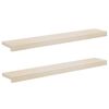 vidaXL Ablakp&aacute;rk&aacute;nyok 2 db Feh&eacute;r 100 x 20 x 2 cm T&ouml;m&ouml;r T&ouml;lgyfa