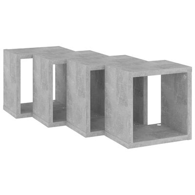 vidaXL 4 db betonszürke forgácslap fali kockapolc 22 x 15 x 22 cm