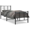 vidaXL fekete f&eacute;m &aacute;gykeret fej- &eacute;s l&aacute;bt&aacute;ml&aacute;val 75 x 190 cm