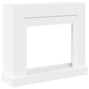 vidaXL feh&eacute;r szerelt fa kandall&oacute;burkolat 100 x 30 x 87,5 cm