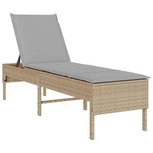 vidaXL b&eacute;zs polyrattan napoz&oacute;&aacute;gy p&aacute;rn&aacute;val 55x200x44 cm