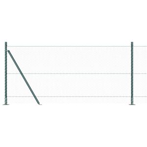 vidaXL Hatsz&ouml;gletű ker&iacute;t&eacute;s beton alappal 100 x 1 m PVC-bevonatos ac&eacute;l